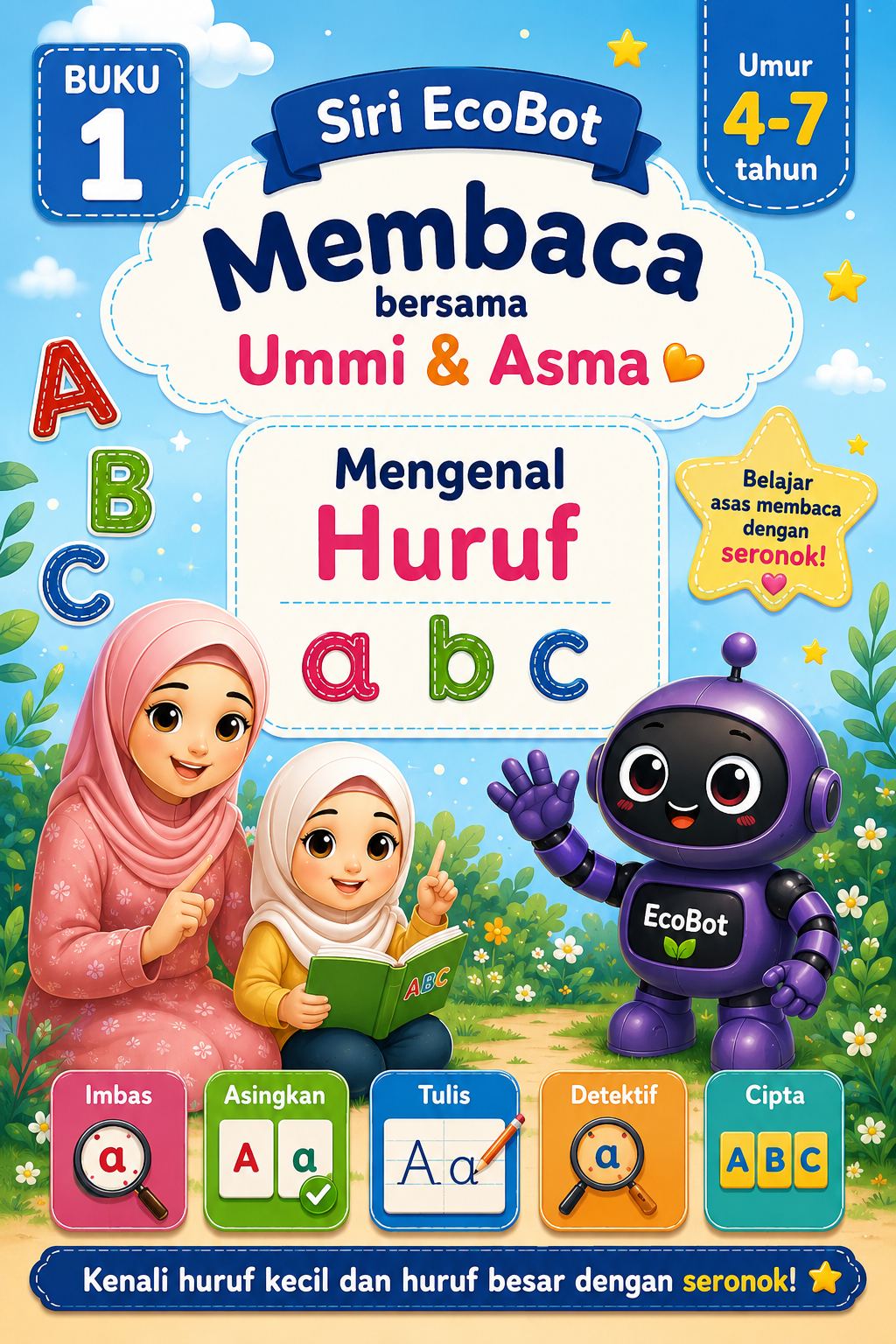 Kulit buku Siri EcoBot — Mengenal Huruf Aa hingga Zz